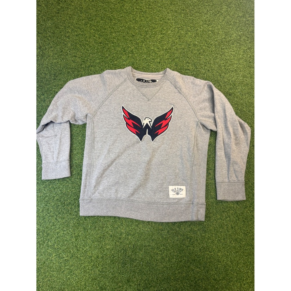 Old Time Hockey Washington Capitals Sweatshirt Grey Mens Large NHL Loge Pullover